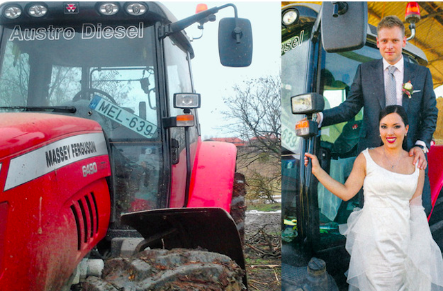 Fatolvajláshoz használt traktoron fotózkodtak Orbán Ráhelék