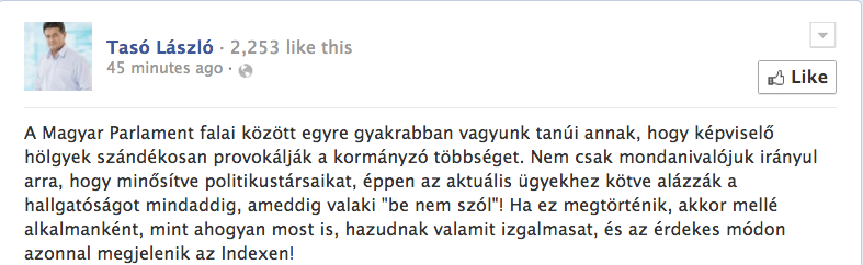Tasó László visszavág: az LMP-s nők provokálják a férfiakat!