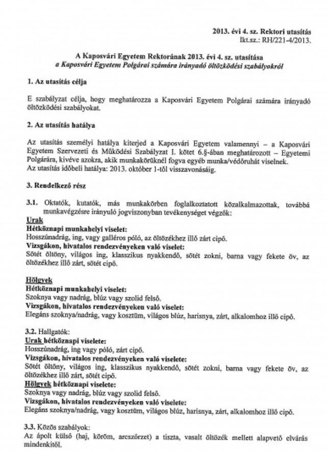 Illustration for article titled Nemcsak az öltözék, a testszagod is meg lesz szabva a Kaposvári Egyetemen