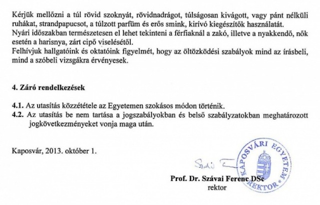 Illustration for article titled Nemcsak az öltözék, a testszagod is meg lesz szabva a Kaposvári Egyetemen