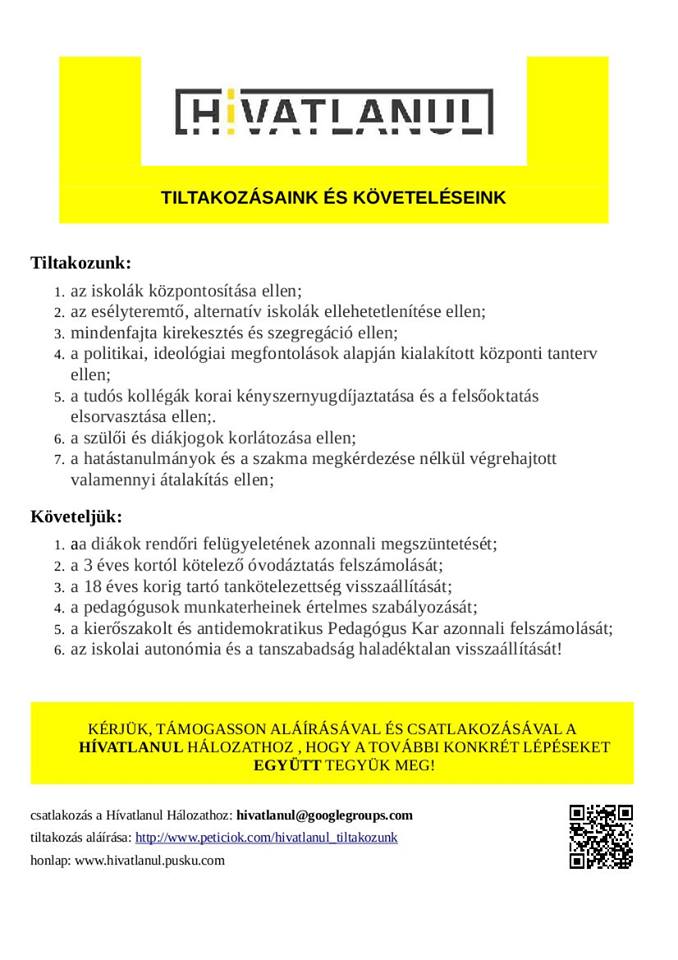 Illustration for article titled Hoffmann Rózsát kukába! - Élőben a tanárfelvonulásről