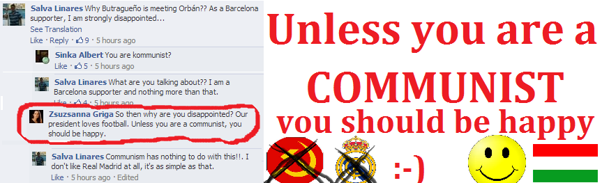 Illustration for article titled A nap orbánista trolljai lekommunistázták a naiv Barca-drukkert