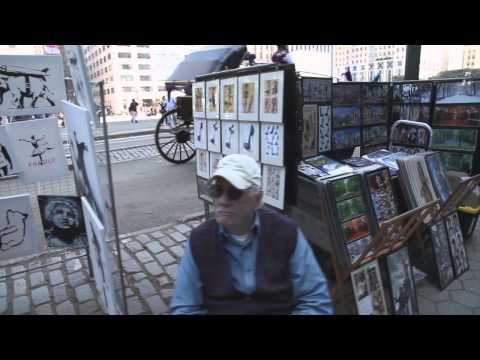 Banksy a hétvégén fillérekért árulta a képeit az utcán New Yorkban