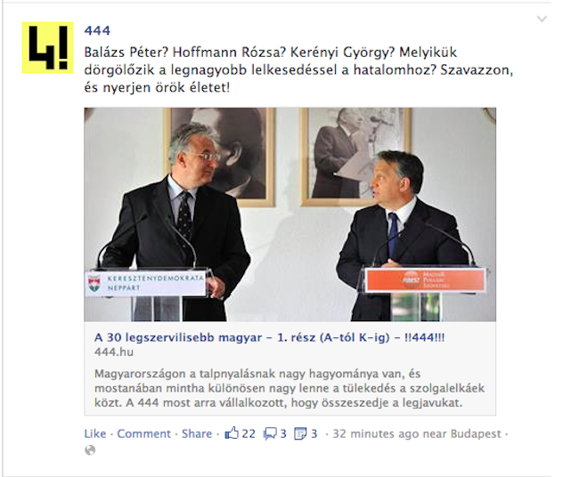 A 444.hu a megszületése előtt akarja eltaposni konkurensét, a vs.hu-t