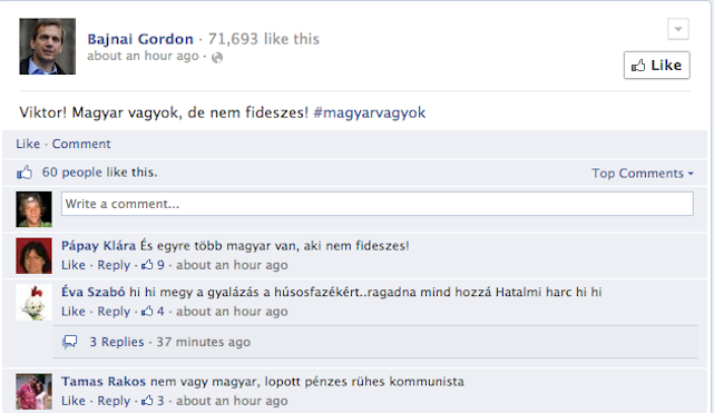Bajnai odaposztolt Orbán Facebook-falára