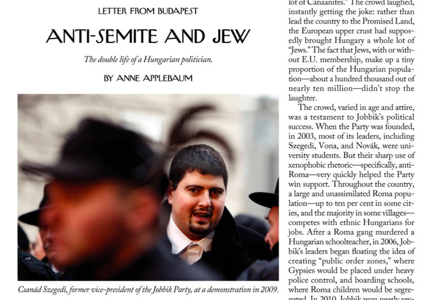 Szegény, szegény Szegedi Csanád - a New Yorker-portré