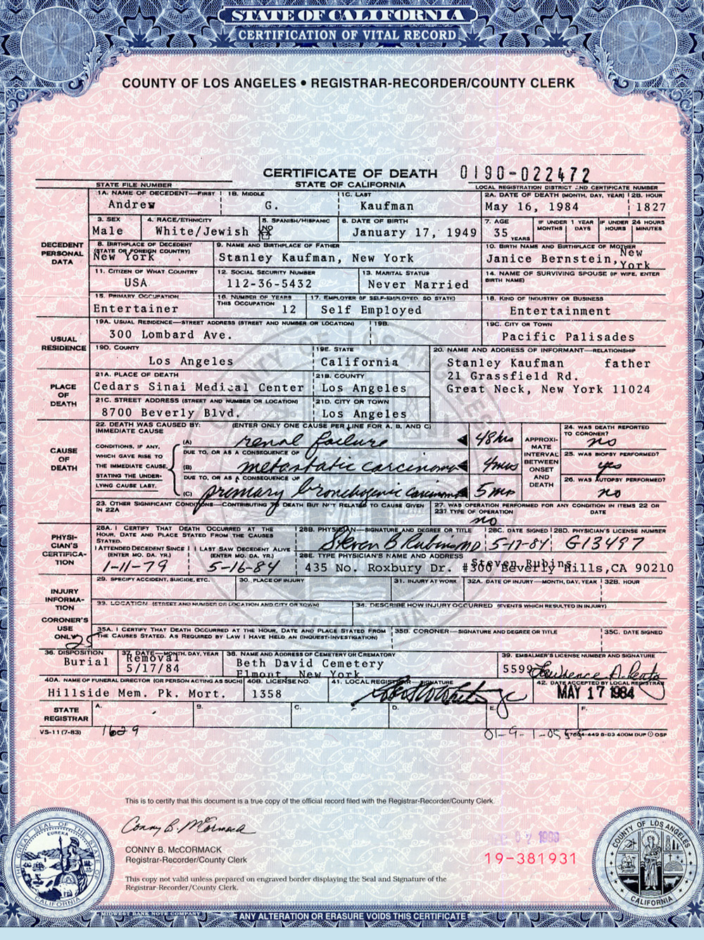 Illustration for article titled Életjelet adott magáról a 29 évig halottnak hitt Andy Kaufman