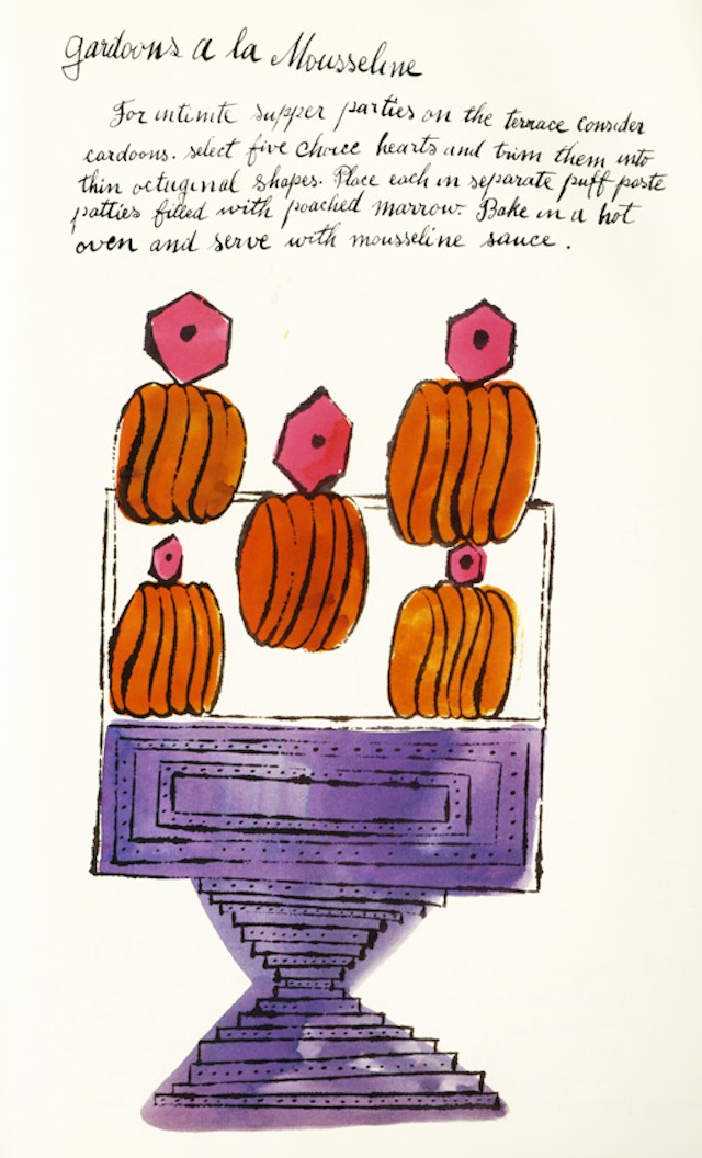 Illustration for article titled A fiatal Andy Warhol illusztrált egy vicces szakácskönyvet