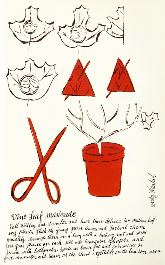 Illustration for article titled A fiatal Andy Warhol illusztrált egy vicces szakácskönyvet