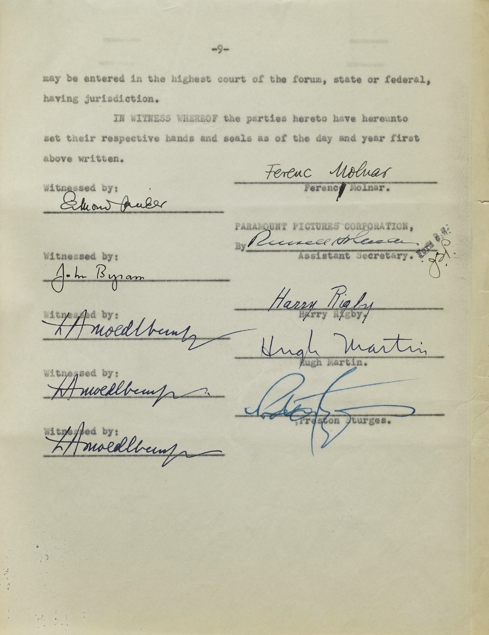 Illustration for article titled Molnár Ferenc aláírásától is megszabadul Hollywood