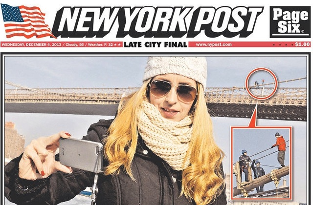 Címlapra tették, mert rosszkor szelfizett rossz helyen