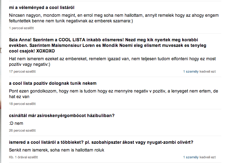 Illustration for article titled Gyurcsány Anna nem érti a Cool Lista lényegét