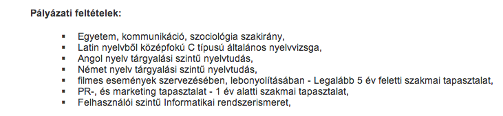 Illustration for article titled Latinul tudó filmterjesztőt keresnek az átlátszó pályázaton (frissítve!)