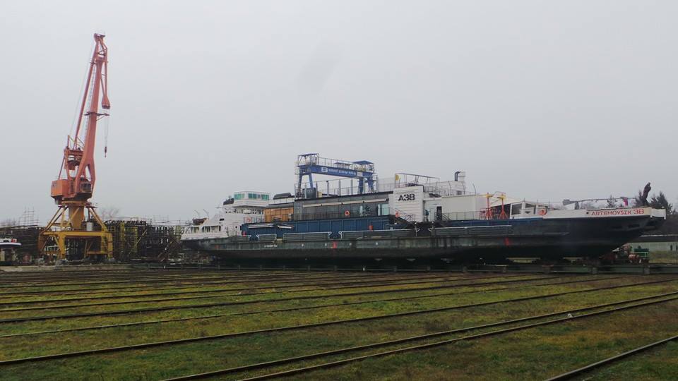 Így néz ki a partra vetett A38 hajó