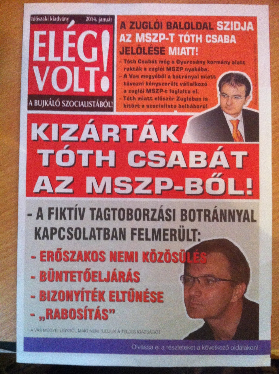 Végbélközpontú kampányújsággal támad Zuglóban a Fidesz