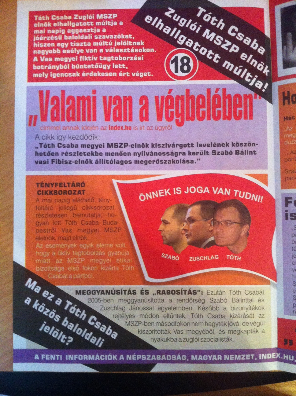 Illustration for article titled Végbélközpontú kampányújsággal támad Zuglóban a Fidesz