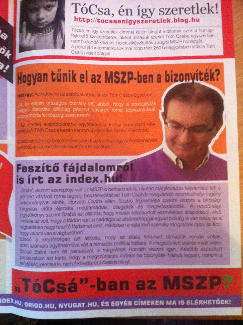 Illustration for article titled Végbélközpontú kampányújsággal támad Zuglóban a Fidesz