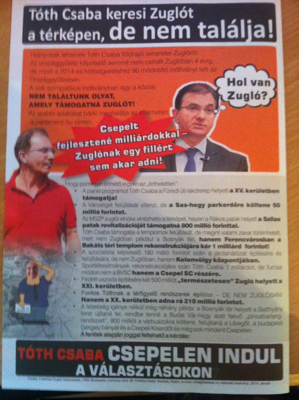 Illustration for article titled Végbélközpontú kampányújsággal támad Zuglóban a Fidesz