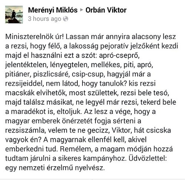 Soha ilyen vicceset nem írtak Orbán Viktor Facebookjára