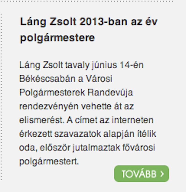 Illustration for article titled Láng Zsolt polgármester a legjobb magyar címlapsztori