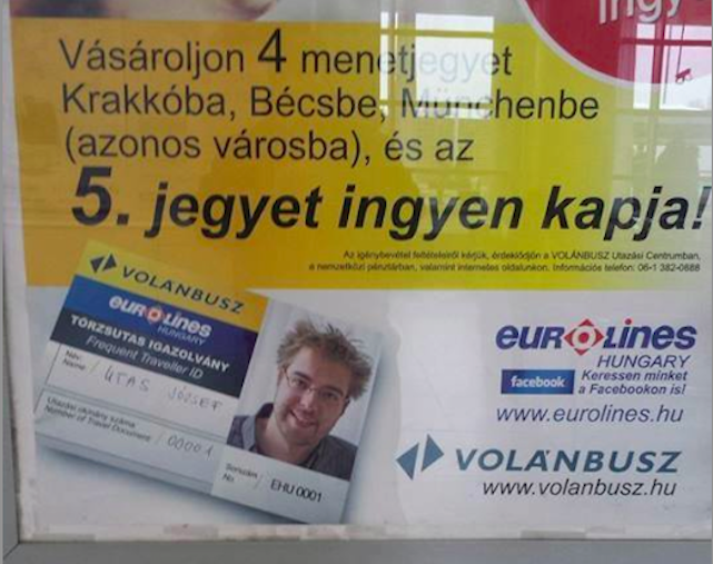 Na, kinek az arcával reklámoz a Volánbusz?