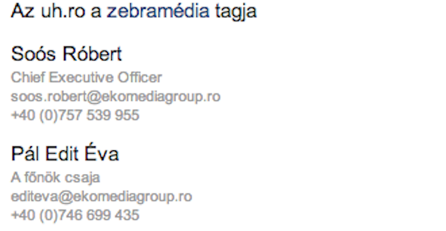 Itt az év impresszuma, naná, hogy erdélyi