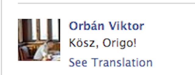 Orbán Viktor nyilvánosan flörtölt az Origóval (frissítve)
