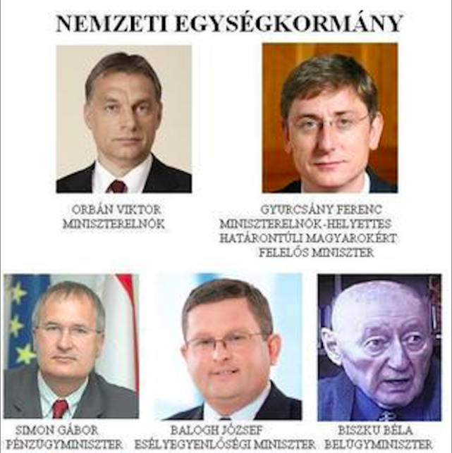 A Cink nyíltan támogatja ezt a nemzeti egységkormányt