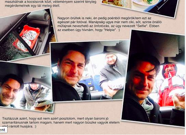 Árpa Attila jótékonykodott, és nem rejtette véka alá