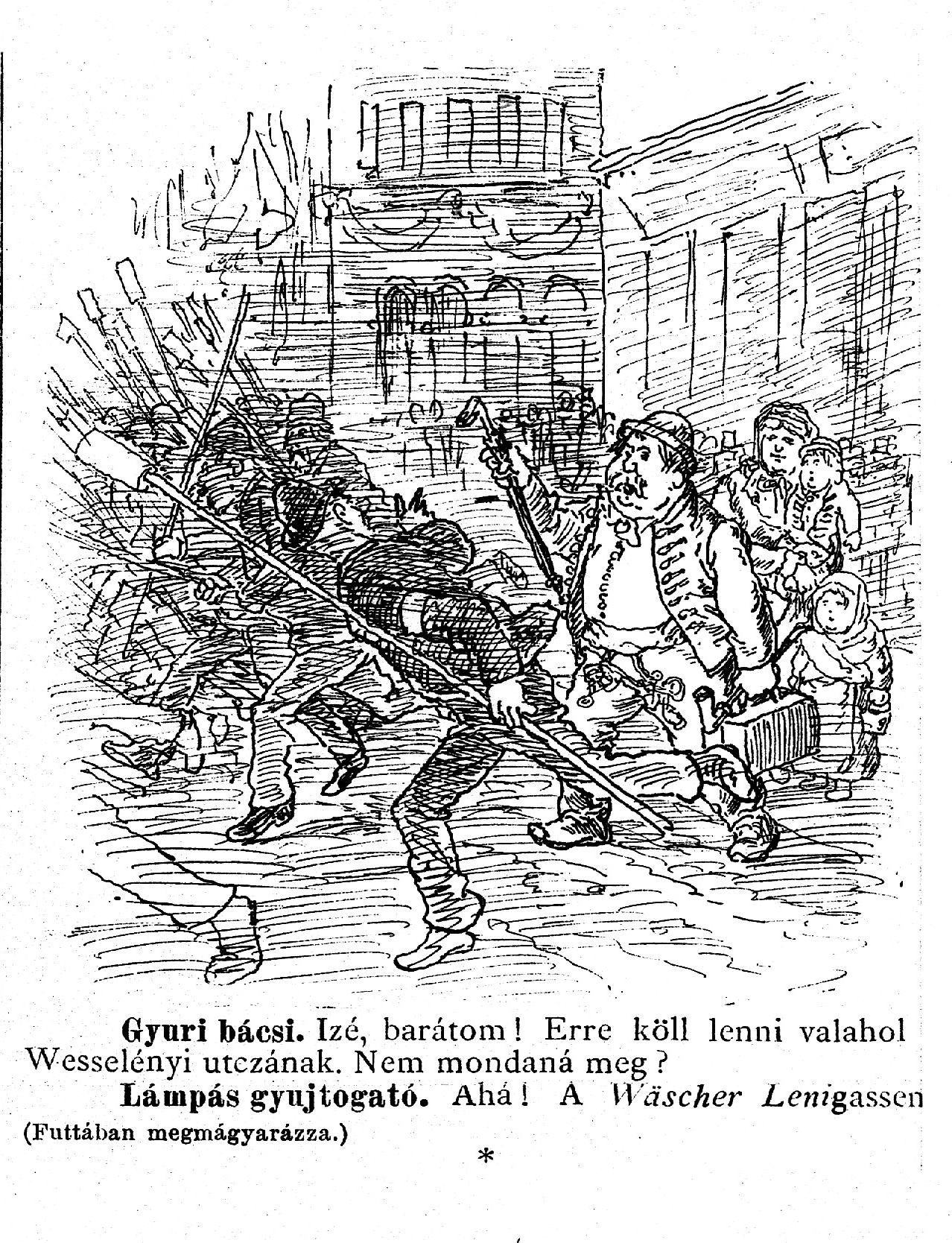 Illustration for article titled Vidéki bunkók és budapesti idegenszívűek egy 1881-es képregényben