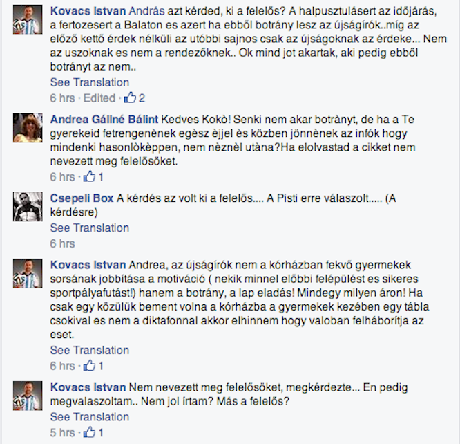 Illustration for article titled Kovács Kokó rátámadt a balatoni úszóversenyről cikkező újságíróra