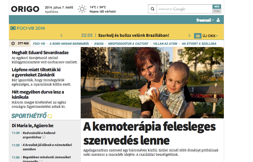 Az Origo megölte az indexes Miklósi Gábor felsíró gyermekét