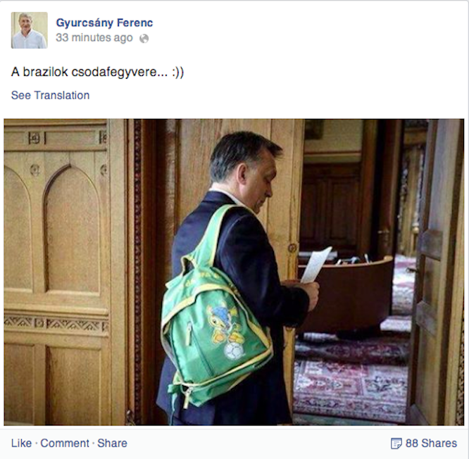 Gyurcsány brazilozós viccet sütött el Orbán kárára