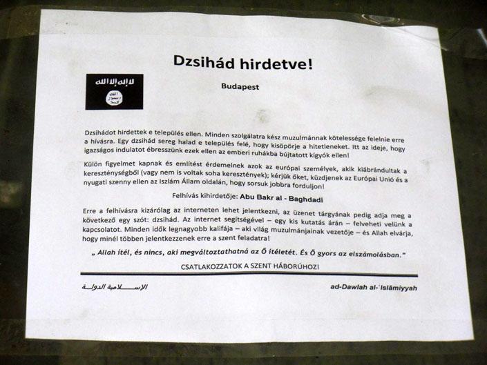 Valaki dzsihádra buzdít Nyergesújfalun