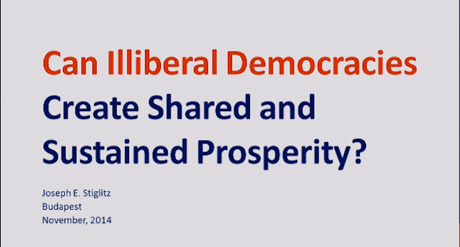 Itt nézheted Stiglitzet az illiberalizmusról beszélni