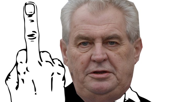 Ledobta a pina- és szarbombát a cseh elnök, majd elkúrásozott is egyet