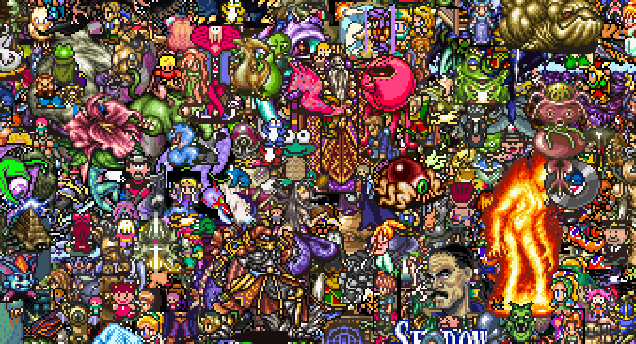 Rengeteg Super Nintendo-karakter egy képen