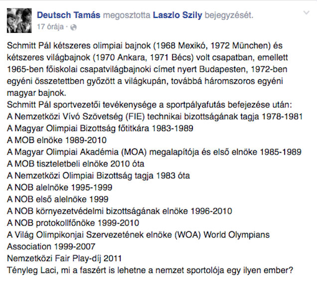 Deutsch Tamás sajnos egyáltalán nem ért egyet Szily Lászlóval