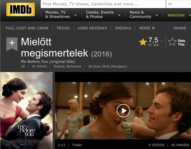 Illustration for article titled Szívszorító, varázslatos, végletekig megható! Mindez egy filmben! Mielőtt megismertelek /Me Before You/.