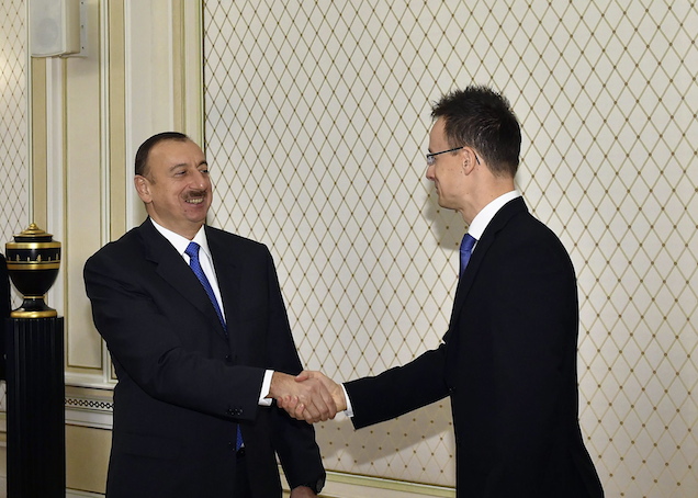 Ilham Aliyev azeri köztársasági elnök fogadta Szijjártó Péter minisztert