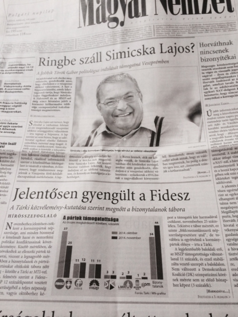 Történelmi címlappal jelent meg a Magyar Nemzet