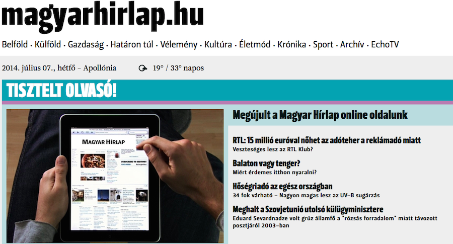 Széles Gábor előrelátásának köszönhetően megújult a Magyar Hírlap