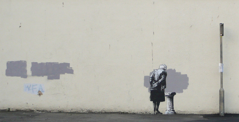 Illustration for article titled Rasszizmus miatt távolítottak el egy új Banksy-festményt