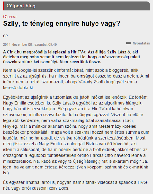 Illustration for article titled Nem is vártam ilyen beismerést a Hír Tv-től