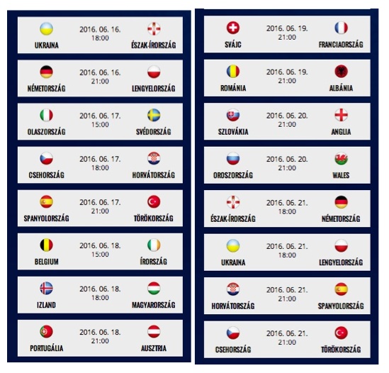 Illustration for article titled A futball EB csoportmeccsek teljes programja és a nyertesek esélyszorzói.
