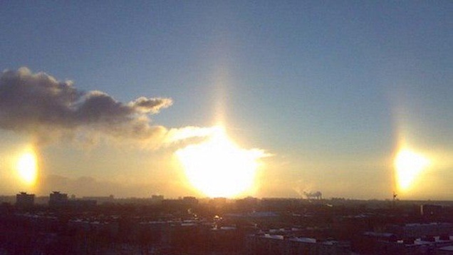 Hármas napfelkelte volt ma Cseljabinszkban