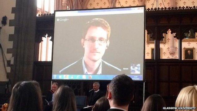 Edward Snowden lett a Glasgow-i Egyetem rektora