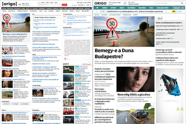 Nahát, de különös, éppen 1 éves az Origo-redizájn