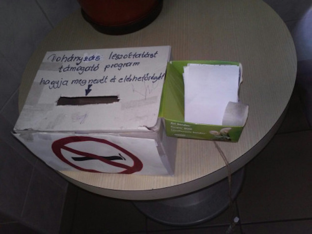 Íme egy dohányzásleszokás-támogató pont!