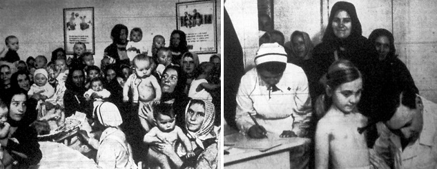 Falusi egészségházban várakozás és rendelés